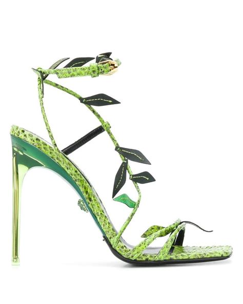 versace antheia green leaf heels|Versace Antheia Leaf In Green .